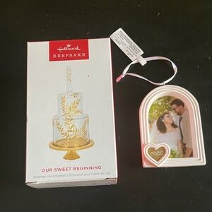 Hallmark Keepsake Pink and Gold Wedding Ornament